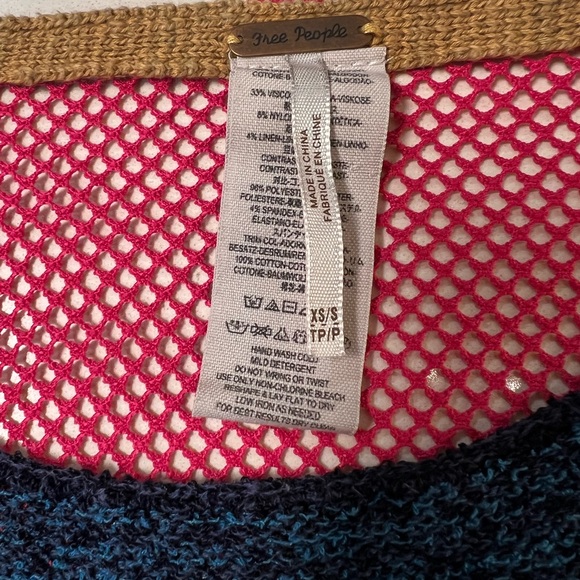 FREE PEOPLE Sunset Fringe Knit Festival Boho Coverup Top | XS/S | Retail $168 - Picture 4 of 8